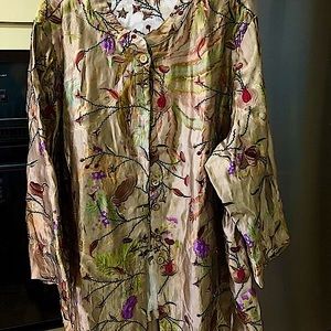 Citron Silk Button up